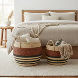 Ensemble de paniers de rangement Marron