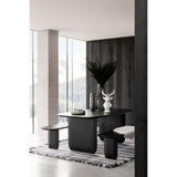 Canapé J-Line en bois d'acacia noir, ambiance cosy