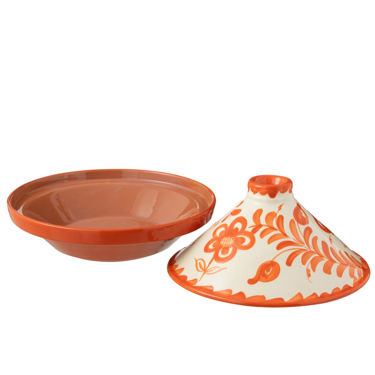 Détail du Tajine Grenada J-Line, mettant en avant les couleurs vives et le design artisanal