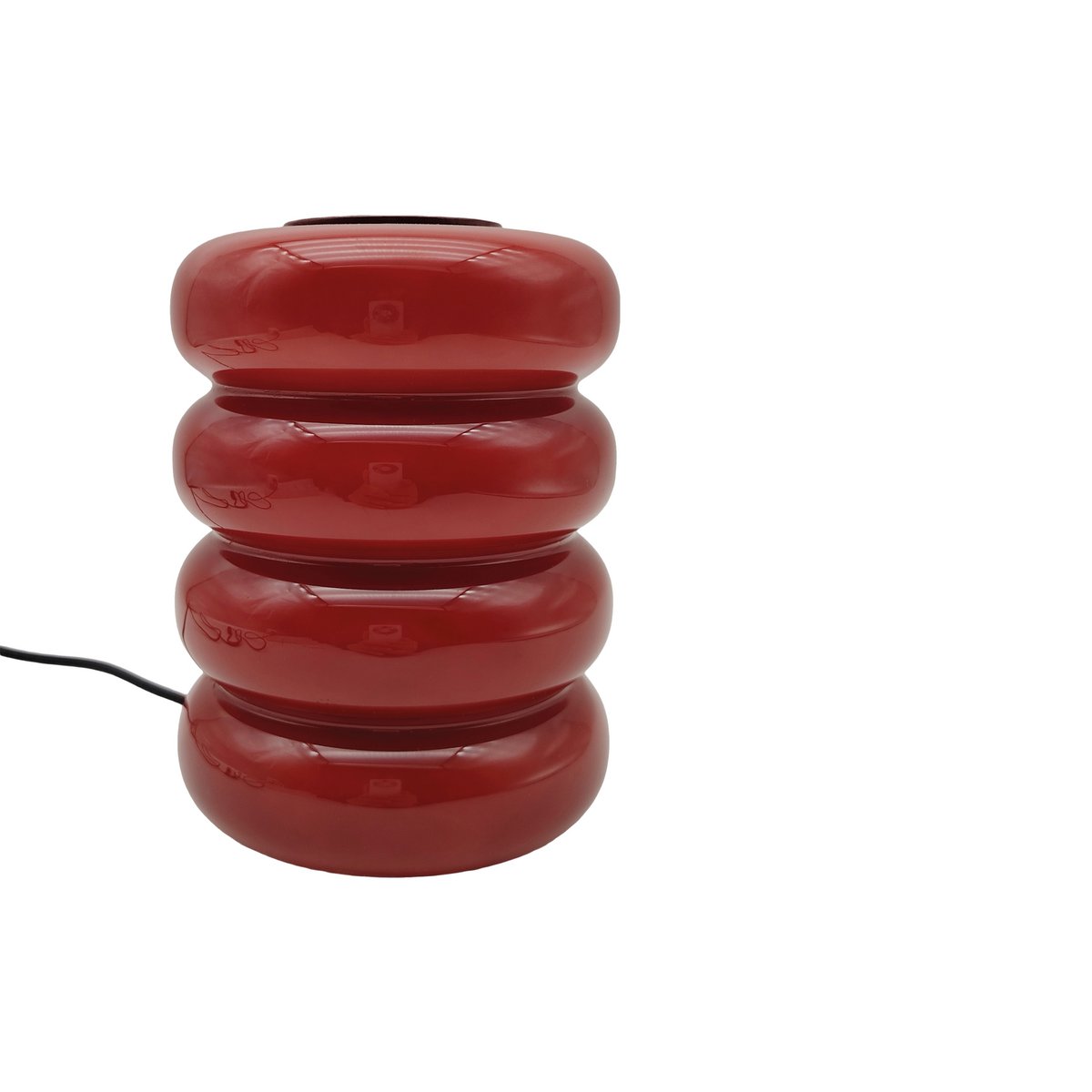 Lampe de table Aro en verre rouge avec design élégant