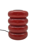 Lampe de table Aro en verre rouge avec design élégant