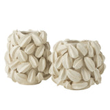 Vase Botanica Cacao de J-Line en céramique beige, diamètre 33,5 cm