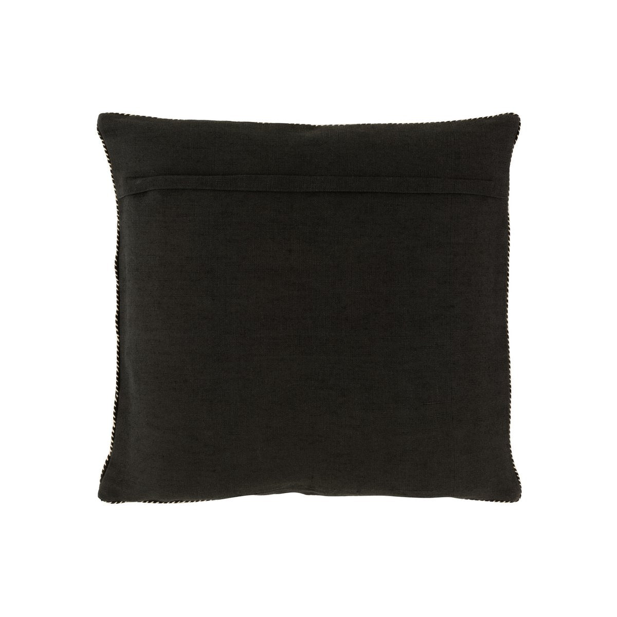 Coussin Mirror Rectangle J-Line en coton noir et argent, détail du motif
