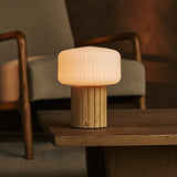 Lampe de table rechargeable marron clair Margaux
