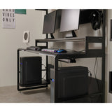 Bureau avec étagères et cadre supérieur