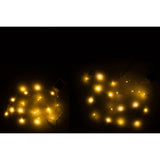 Détail de la guirlande LED J-Line en or et argent