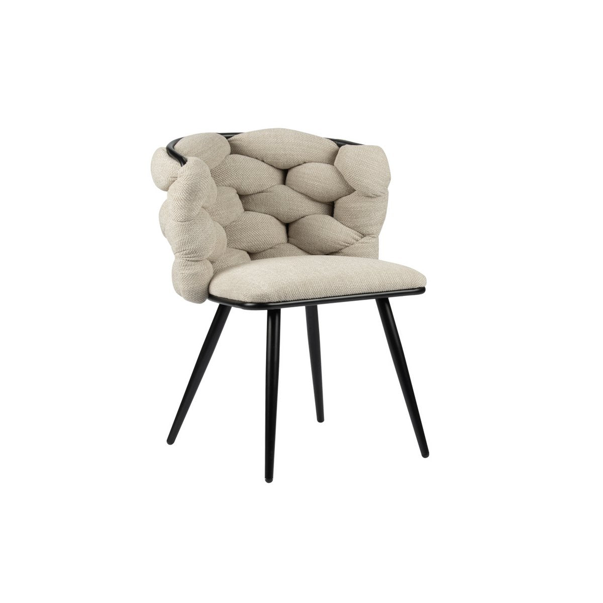 Chaise Rock beige vue de face, design moderne et élégant.