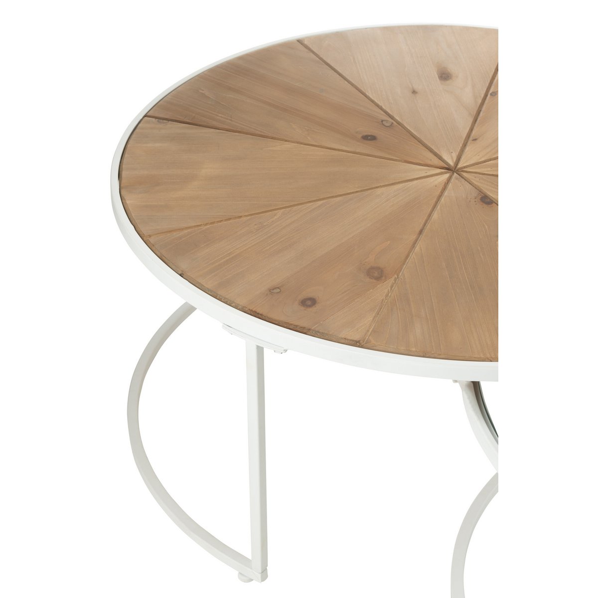 Détail du matériau bois de la table d'appoint J-Line Relax, couleur naturelle.