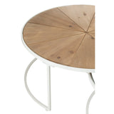 Détail du matériau bois de la table d'appoint J-Line Relax, couleur naturelle.