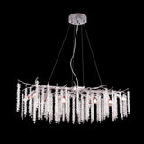 Lampe suspendue grosse argent 100x40cm