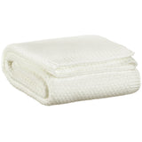 Plaid tricot recyclé Danilo Neige 130 x 160