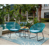 Salon de jardin en polyrotin avec table et chaises