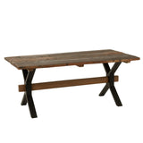 Table à manger J-Line - bois vieilli - marron