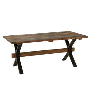 Table à manger J-Line - bois vieilli - marron