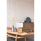 Lampe de table en céramique "Woody" - lampe de table en céramique avec des lames de texte dans la nature, E14, lampe de table pour le salon ou le bureau