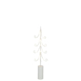 Arbre décoratif J-Line en métal blanc avec lumières LED - vue avant