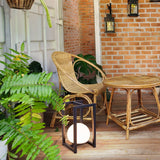 LED Decol Light Potaton pour balcon et terrasse, lampe de table de décoration en métal et en plastique en noir, les LED fermement construites, 30 x 16 x16 cm