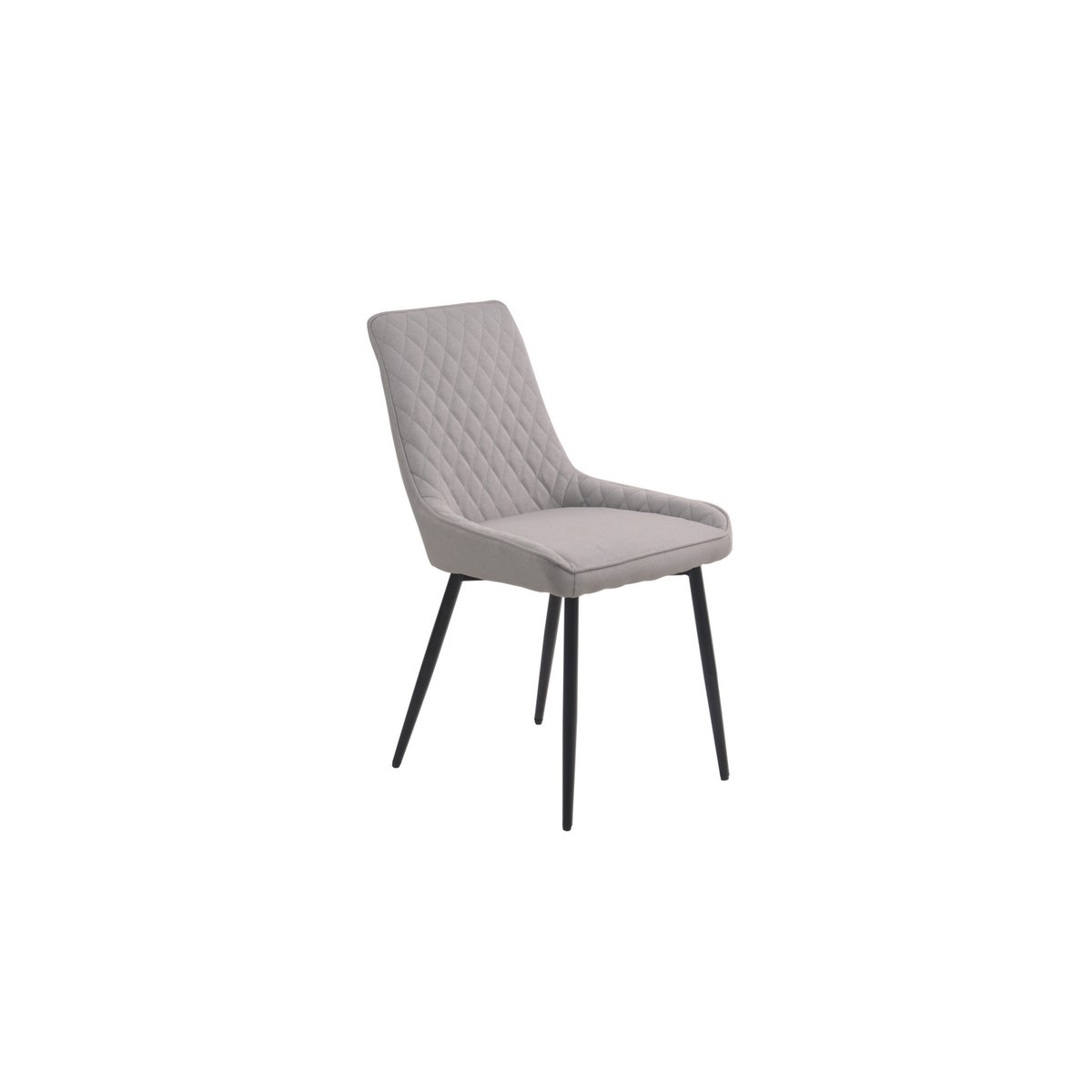 Vue latérale de la chaise noire avec structure en acier