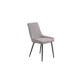 Vue latérale de la chaise noire avec structure en acier