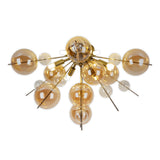 Plafond "Explosion" Amber en métal et en verre, versions G9, plafond pour salle à manger, salon, couloir ou bureau, Ø57 cm