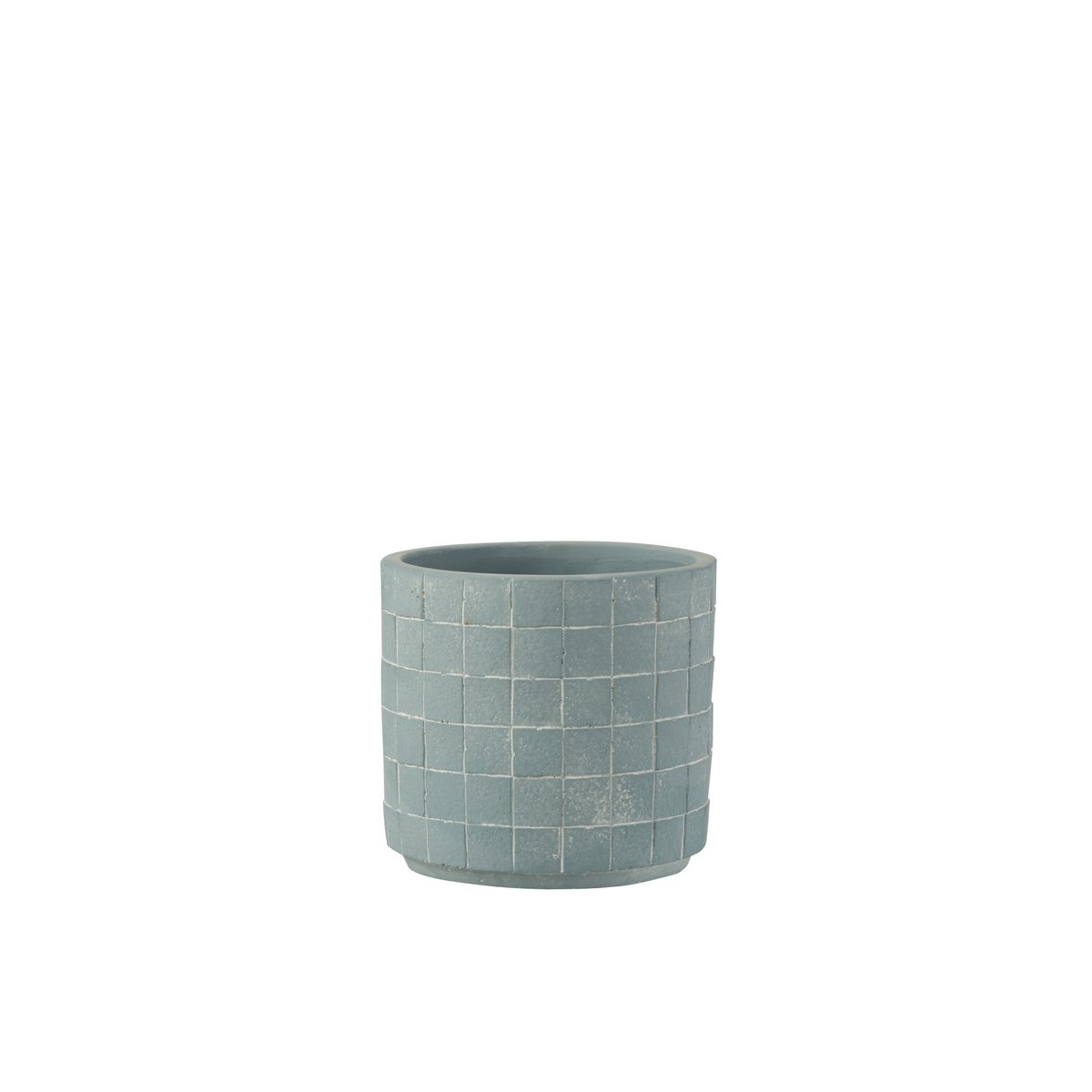 Pot de fleurs carré en céramique bleu clair J-Line, design élégant et moderne