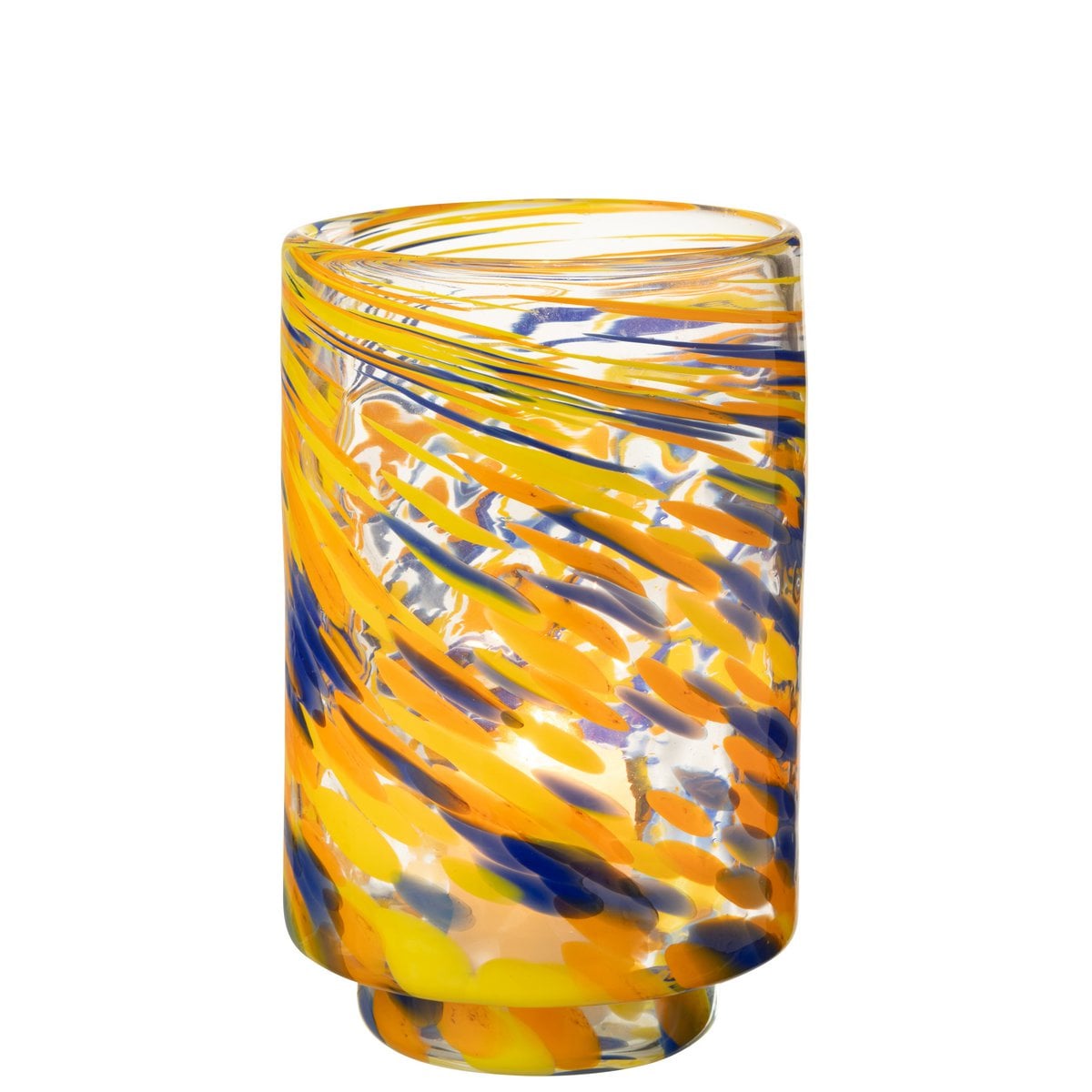Vase Arun J-Line en verre multicolore, vue de face