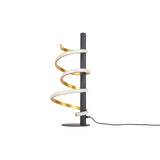 Lampe de table à LED "Belleza", lampe de table en métal moderne et en plastique en noir, or et blanc, avec des LED fermement construites, 50 cm de haut, l'éclairage pour le salon, la salle à manger, la chambre ou le bureau.