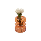 Vue rapprochée du vase Maravillo montrant sa couleur orange vibrante