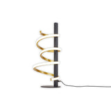 Lampe de table à LED "Belleza", lampe de table en métal moderne et en plastique en noir, or et blanc, avec des LED fermement construites, 50 cm de haut, l'éclairage pour le salon, la salle à manger, la chambre ou le bureau.