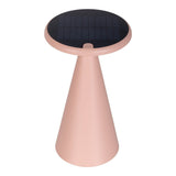 Lampe de table de batterie solaire "Palu" pour l'extérieur et à l'intérieur, en plastique en rose, 20 cm de haut