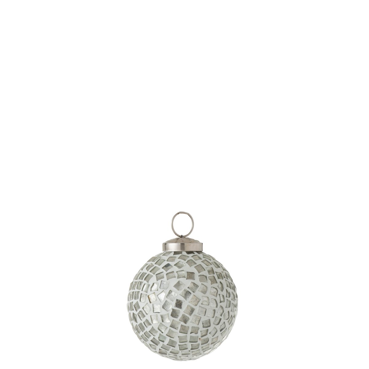 Boule de Noël J-Line sur une table décorée pour les fêtes