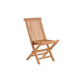 Chaises de jardin en teck, lot de 2, vue de face