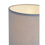 Lampe de table "New York", lampe de table en métal classique avec des lames de texte en gris, avec une prise E27, 38,5 cm de haut, parfaite pour le salon, la salle à manger, le couloir et le bureau