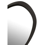 Détail du cadre en métal noir du miroir J-Line, mettant en valeur sa finition moderne