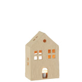 Porte-bougie Huis Agra en aluminium blanc - vue de face