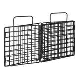 Détail du panier Mora en fer noir avec finition industrielle