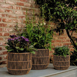Pot de fleurs extérieur Peta Marron foncé