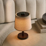 Lampe rechargeable en bois marron foncé Rover
