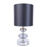 Tissu, lampe de table "Mali", lampe de table, textile en noir, avec douille E14, pour salle à manger, salon, couloir ou bureau, lampe de table pour salon ou salle à manger, lampe de chevet 28,5 cm de haut