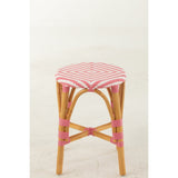 Tabouret en rotin rose de J-Line, vue avant