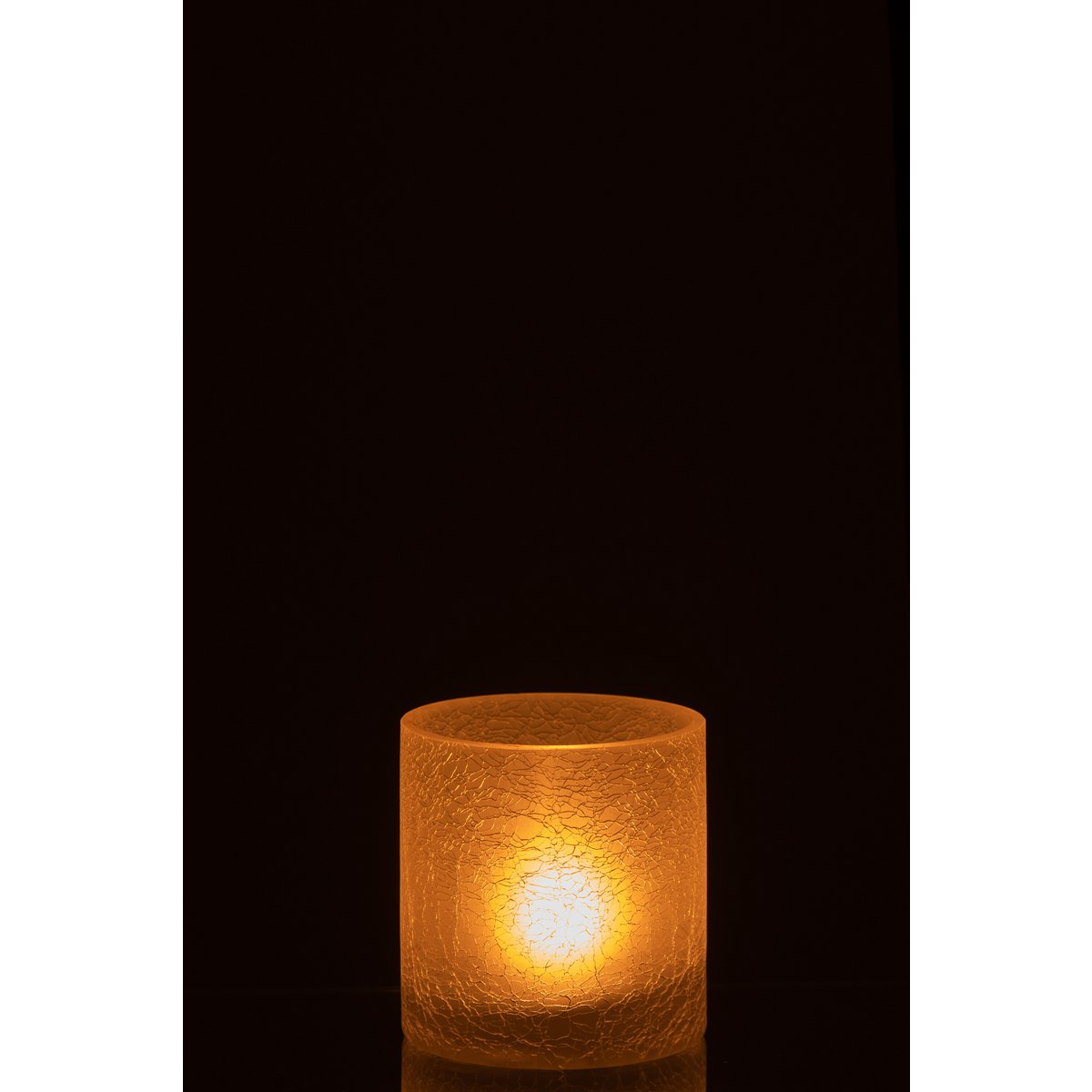 Détail du verre craquelé de la lanterne J-Line