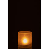 Détail du verre craquelé de la lanterne J-Line