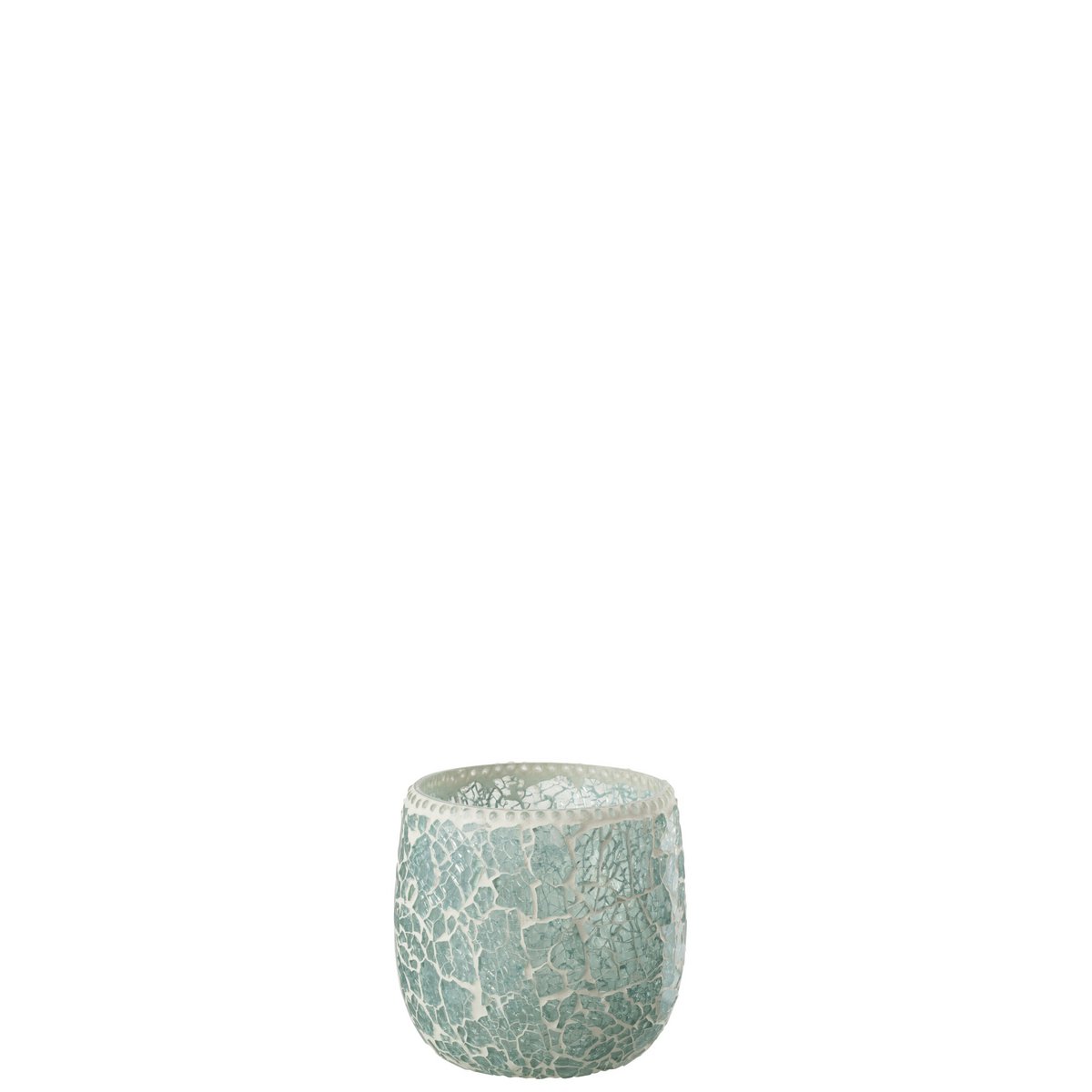 Photophore Mosaic J-Line sur une table, ambiance intérieure