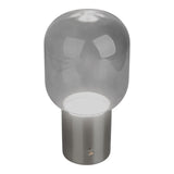 Lumière de table sans fil "Albero" Lumière de table décorative en métal et verre de couleur chromée avec des LED fermement installés, dimmable avec capteur tactile, 25 cm de haut