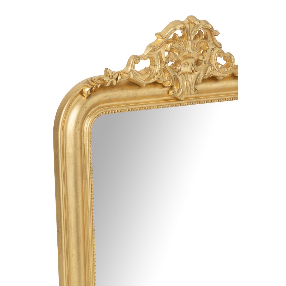 Vue latérale du miroir J-Line Ema en bois