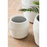 Pot de fleurs Liline J-Line avec plantes - ambiance moderne