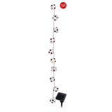 Textile de chaîne légère solaire LED 20 "football", pour l'extérieur, chaîne légère-métal, plastique et textile en noir, avec LED intégrée