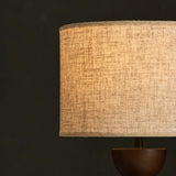 Lampe à poser Kai en bois naturel marron