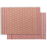 Set de table Kadra Naturel/rouge 33 x 45