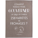 Torchon Gouverner et fromages Gris 50 x 70